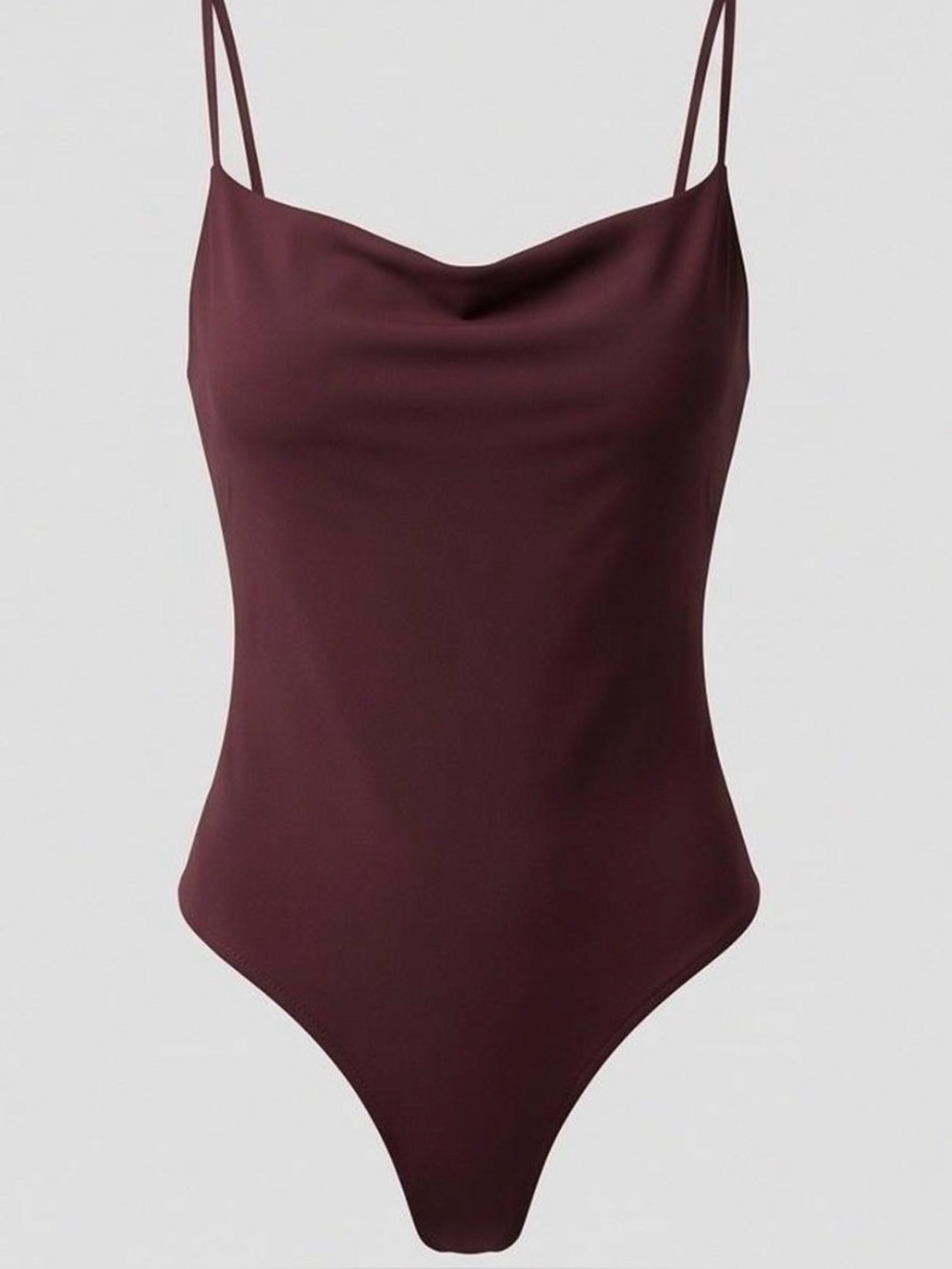 Athleta Burgundy Spaghetti-Strap Bodysuit